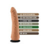 LOCK ON HEXANITE 7.5 INCH DILDO WITH SUCTION CUP ADAPTER MOCHA