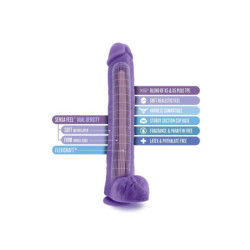 AU NATUREL BOLD DADDY 14 INCH DILDO PURPLE