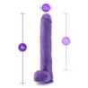 AU NATUREL BOLD DADDY 14 INCH DILDO PURPLE