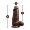 AU NATUREL CHUB 10 INCH DILDO CHOCOLATE