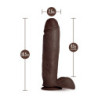 AU NATUREL HUGE 10 INCH DILDO CHOCOLATE