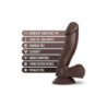 AU NATUREL TROY 6 INCH DILDO CHOCOLATE