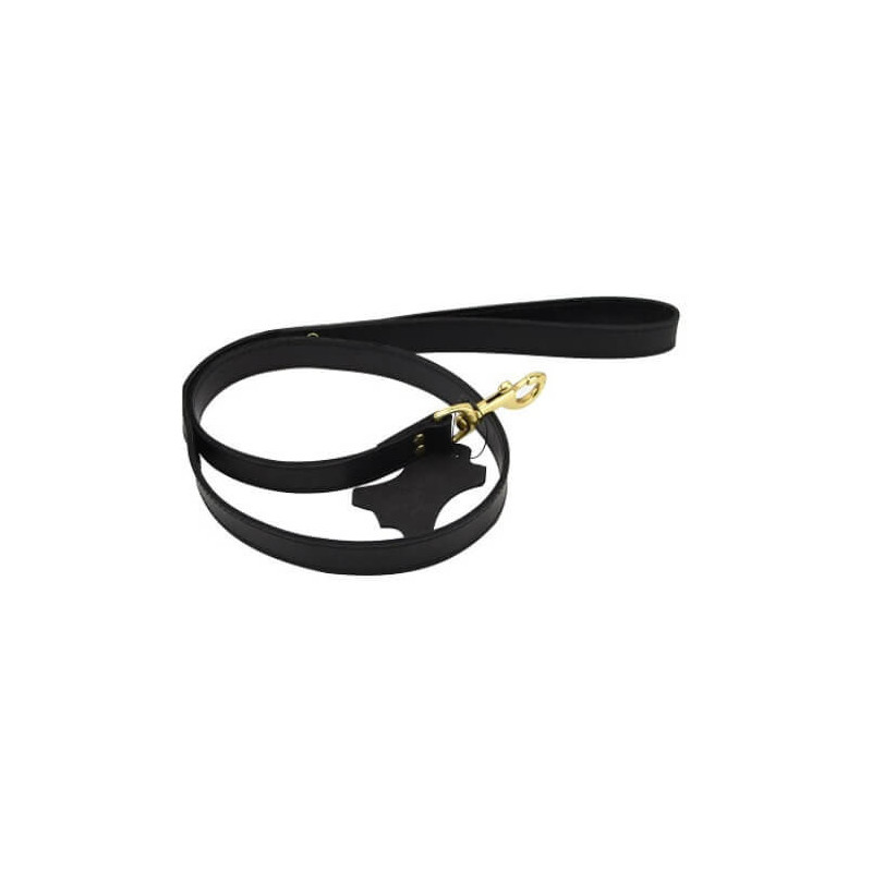 Bound Noir Nubuck Leather Leash