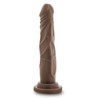 DR. SKIN SILICONE DR. CARTER 7 INCH DONG WITH SUCTION CUP CHOCOLATE