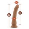 DR. SKIN SILICONE DR. NOAH 8 INCH DONG WITH SUCTION CUP MOCHA