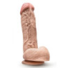 DR. SKIN MR. D 8.5 INCH DILDO WITH BALLS BEIGE