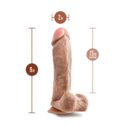 DR. SKIN MR. MAGIC 9 INCH DILDO WITH BALLS BEIGE