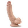 DR. SKIN MR. MAYOR 9 INCH DILDO WITH BALLS BEIGE