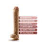 DR. SKIN DR. MICHAEL 14 INCH DILDO WITH BALLS TAN