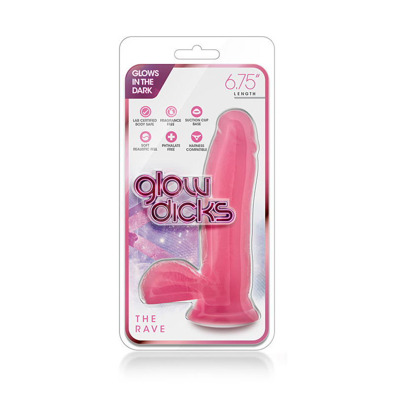 GLOW DICKS THE RAVE PINK