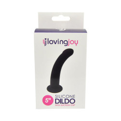 Loving Joy Gebogen 5 Inch Silicone Dildo met Zuignap