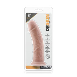 DR. SKIN 8INCH COCK SUCTION CUP VANILLA