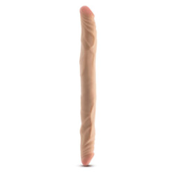 DR. SKIN PLUS 14” POSABLE DOUBLE DONG BEIGE