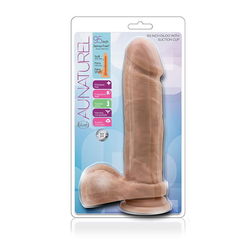 AU NATUREL 9.5INCH DILDO MOCHA