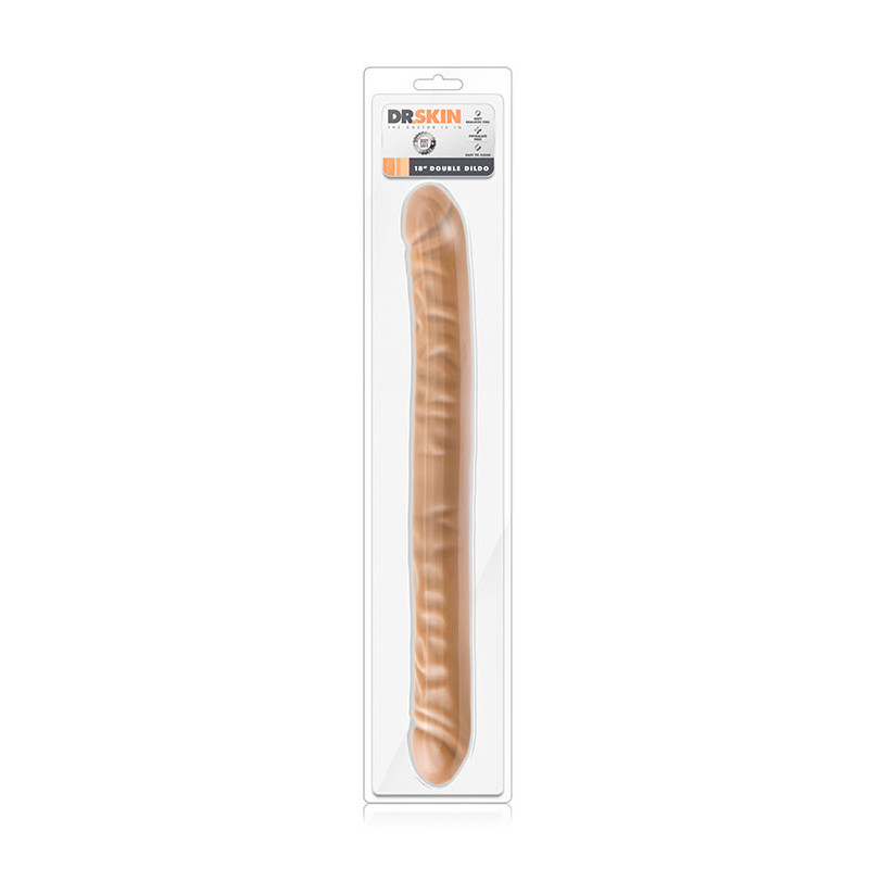 DR SKIN 18INCH DOUBLE DILDO MOCHA