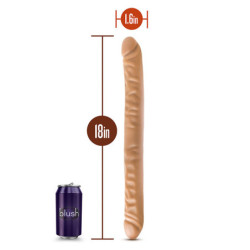 DR SKIN 18INCH DOUBLE DILDO MOCHA