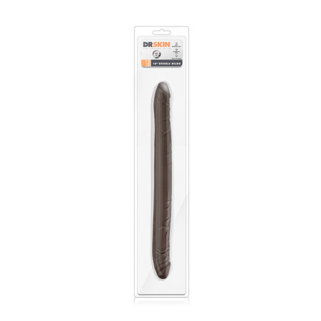 DR. SKIN 16INCH DOUBLE DILDO CHOCOLATE