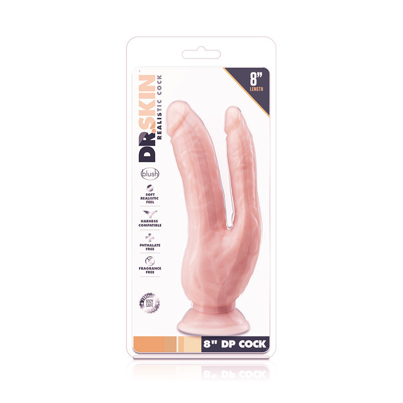 DR. SKIN 8INCH DP COCK FLESH