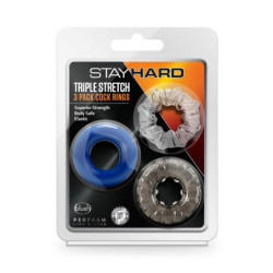 STAY HARD TRIPLE STRETCH 3PACK COCKRINGS