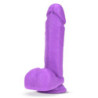 NEO ELITE 8INCH COCK WITH BALLS NEON PURPLE