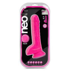 NEO ELITE  9 INCH COCK WITH BALLS NEON PINK