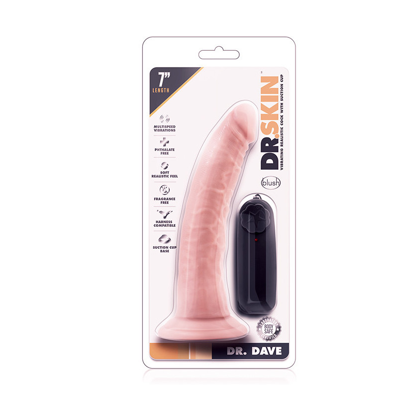 DR. SKIN DR. DAVE 7INCH VIBRATING COCK