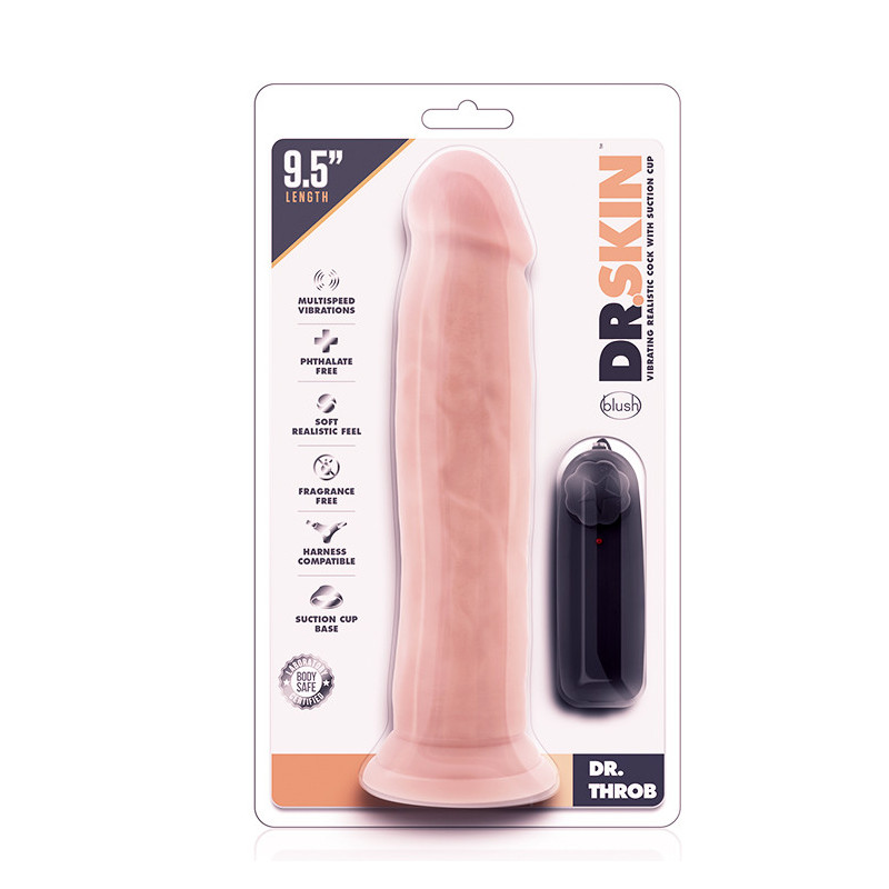 DR. SKIN DR. THROB 9.5INCH VIBR. COCK