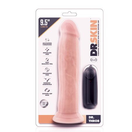 DR. SKIN DR. THROB 9.5INCH VIBR. COCK