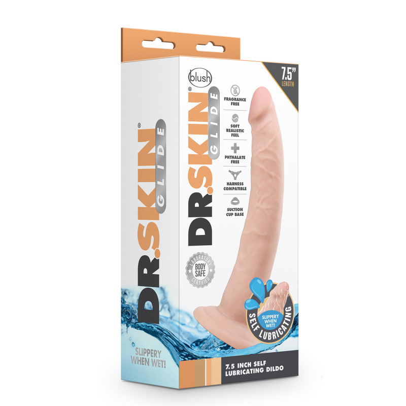 DR. SKIN 7INCH SELF LUBRICATING DILDO