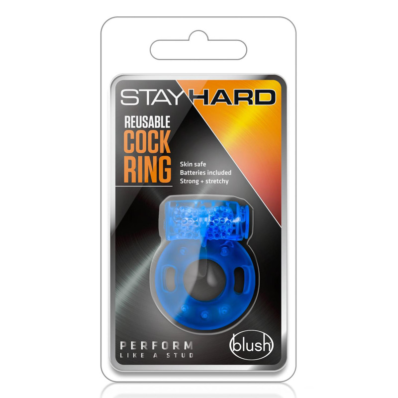 STAY HARD REUSABLE COCK RING BLUE