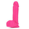 NEO 8 INCH DUAL DENSITY DILDO NEON PINK