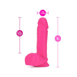 NEO 8 INCH DUAL DENSITY DILDO NEON PINK