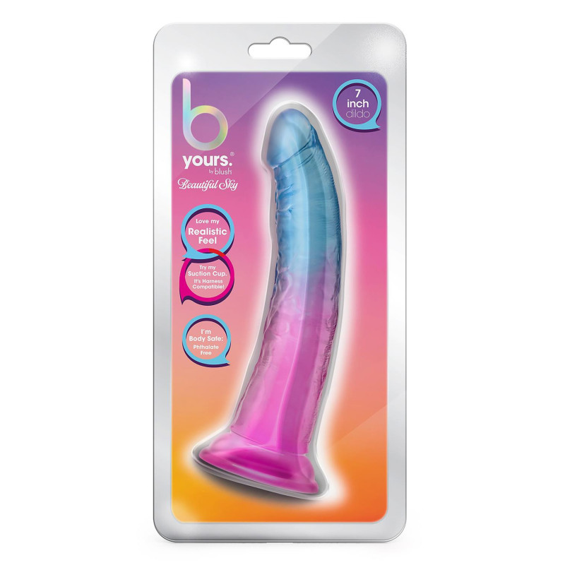 B YOURS BEAUTIFUL SKY 7 INCH DILDO SUNSET