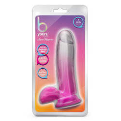 B YOURS SUGAR MAGNOLIA 7 INCH DILDO FUCHSIA