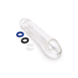 SIZE UP CLEAR VIEW PENIS EXTENDER WITH BALL LOOP EXTRA GIRTHY