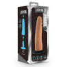 LOCK ON DYNAMITE 7 INCH DILDO WITH SUCTION CUP ADAPTER MOCHA