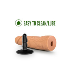 LOCK ON DYNAMITE 7 INCH DILDO WITH SUCTION CUP ADAPTER MOCHA