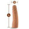 LOCK ON DYNAMITE 7 INCH DILDO WITH SUCTION CUP ADAPTER MOCHA