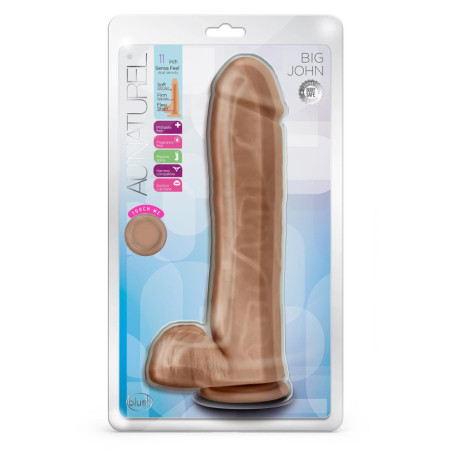 AU NATUREL BIG JOHN 11 INCH DILDO MOCHA