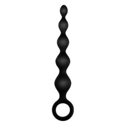 NMC 5.5 INCH RIBBED SILICONE ANAL BEADS BLACK