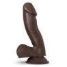 AU NATUREL TROY 6 INCH DILDO CHOCOLATE