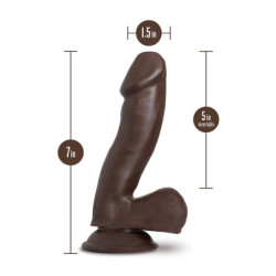 AU NATUREL TROY 6 INCH DILDO CHOCOLATE