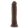 DR. SKIN PLUS 9 INCH POSABLE THICK DILDO CHOCOLATE