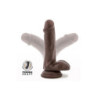 DR. SKIN SILICONE DR. DANIEL 6 INCH DILDO WITH SUCTION CUP CHOCOLATE