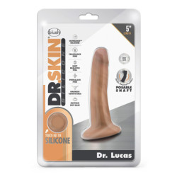 DR. SKIN SILICONE DR. LUCAS 5 INCH DONG WITH SUCTION CUP MOCHA