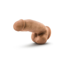 DR. SKIN SILICONE DR. SAMUEL 7 INCH DILDO WITH SUCTION CUP MOCHA