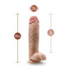 DR. SKIN MR. MISTER 10.5 INCH DILDO WITH BALLS BEIGE