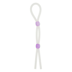 SILICONE LASSO COCK RING DUAL BEADS