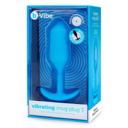 B-VIBE VIBRATING SNUG PLUG 3 BLUE