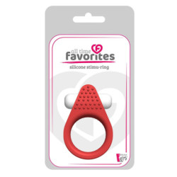 ALL TIME FAVORITES SILICONE STIMU-RING RED